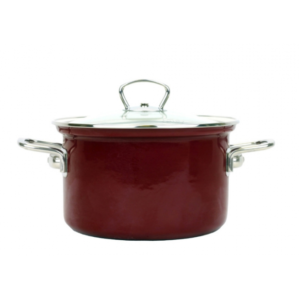 Smaltovaný hrnec s poklicí Belis ECO-CERAMIC 18 cm, 2,6 l