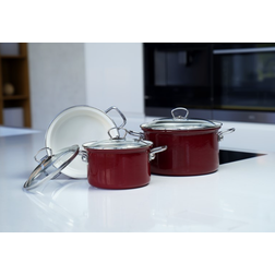 Smaltovaný hrnec s poklicí Belis ECO-CERAMIC 18 cm, 2,6 l