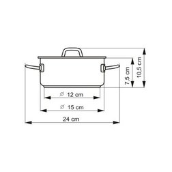 Kastrol Kolimax Ideal s poklicí 15 cm, 1 l