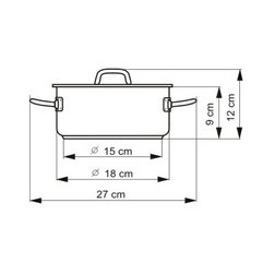 Kastrol Kolimax Ideal s poklicí 18 cm, 2 l