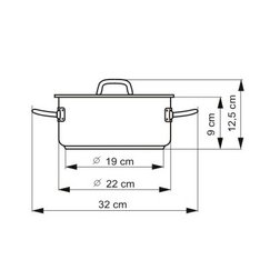 Kastrol Kolimax Ideal s poklicí 22 cm, 3 l