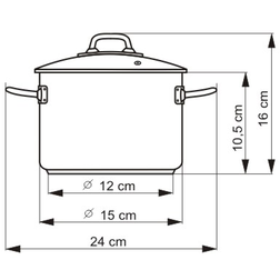 Hrnec Professional 15 cm rozměr