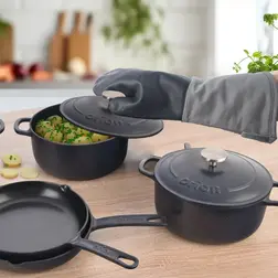 Litinový hrnec se smaltovaným povrchem Orion 5,2 l s poklicí