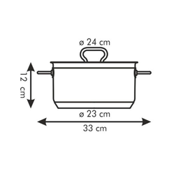 Kastrol Tescoma HOME PROFI s poklicí ø 24 cm, 5,0 l