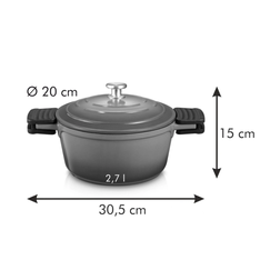 Kastrol Tescoma BORDEAUX s poklicí ø 20 cm, 2,7 l