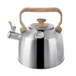 Nerezový čajník Orion s píšťalkou a teploměrem 3,2 l