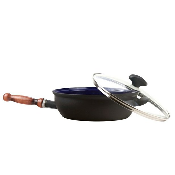 Belis/Sfinx pánev modrý smalt 26 cm hluboká s poklicí