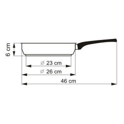 Pánev Kolimax FLONAX STANDARD 26 cm - černý granit