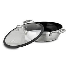 Nerezová pánev servírovací s keramickým povrchem Nava Elegance 28 cm