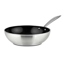 Nerezová pánev WOK s keramickým povrchem Nava Elegance 28 cm