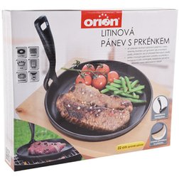 Orion pánev litinová s prkénkem 22 cm