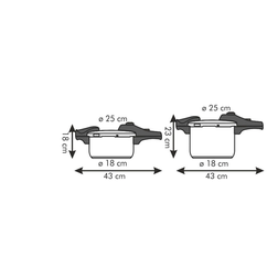 Tlakový hrnec Tescoma BIO EXCLUSIVE+ DUO 4,0 a 6,0 l