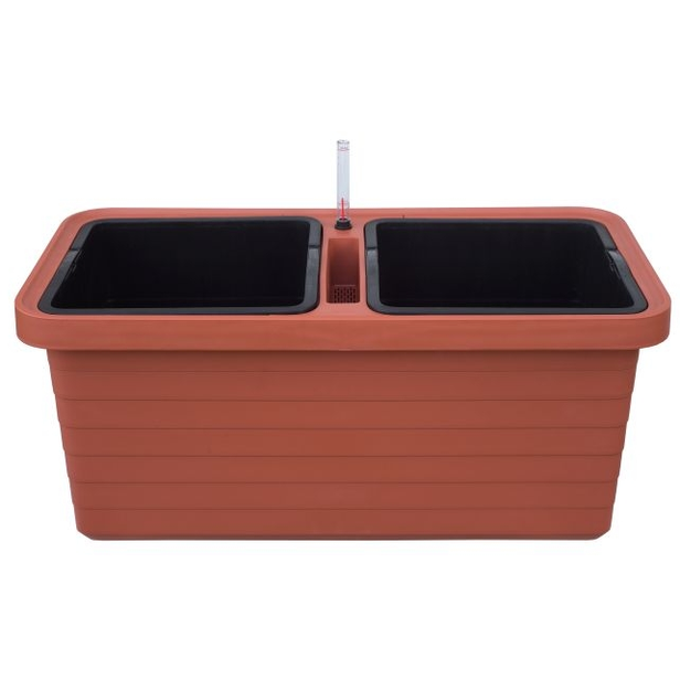 Plastia samozavlažovací truhlík BERBERIS DUO 78x39x35 cm terakota