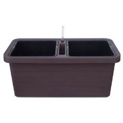 Plastia samozavlažovací truhlík BERBERIS DUO 78x39x35 cm čokoládová