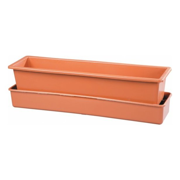 Samozavlažovací truhlík 60 cm terakota