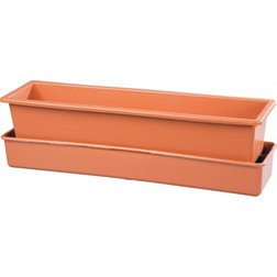 Samozavlažovací truhlík 50 cm terakota