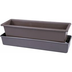 Samozavlažovací truhlík 50 cm hnědý