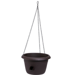 Samozavlažovací žardina s kovovým závěsem Plastia Siesta 30 cm čokoládová