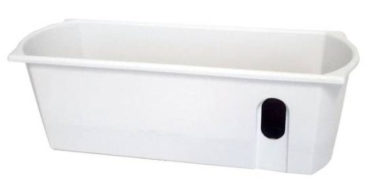 Nohel Garden Truhlík samozavlažovací FLORA s knoty plastový bílý 60 cm