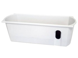 Samozavlažovací truhlík FLORA 60 cm bílá