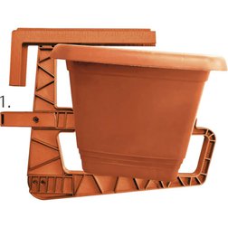 Závěsný držák na truhlíky hranatý 15 cm UNIVERZAL Vista terakota