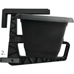 Závěsný držák na truhlíky hranatý 15 cm UNIVERZAL Vista antracit