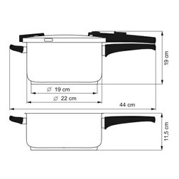 Tlakový hrnec Kolimax Biomax DUO 5,5 l a 4 l