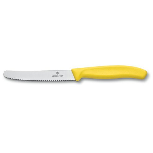 Kuchyňský nůž Victorinox s vlnitou čepelí žlutý