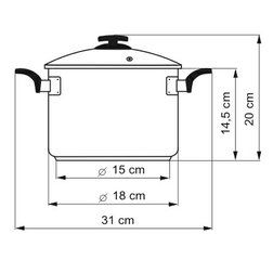 hrnec 18 cm rozměry