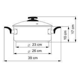 kastrol 26 cm rozměry